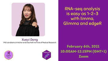 R-Ladies Tunis : RNA-seq analysis is easy as 1-2-3 with limma, Glimma and edgeR by Xueyi Dong