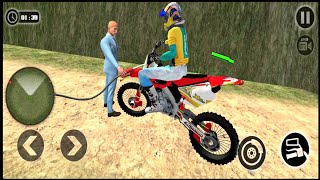 Uphill Offroad Rescue Motorcycle Rider - Rescue Bike Stunt Games Android gameplay screenshot 1
