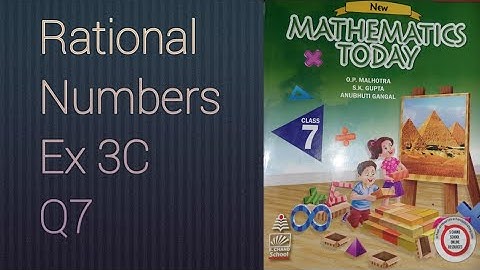 Q7 Ex 3C ICSE Class 7 Mathematics Today | Chapter 3 Rational Numbers | ICSE Math Class 7 |