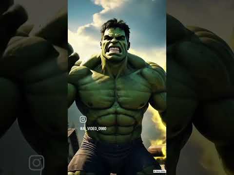 Hulk Ne Gorilla ko patak patak kar mara#hulk#?🗿😂