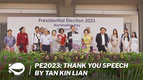 Tan Kin Lian’s full thank you speech at the Nomination Centre on Aug. 22