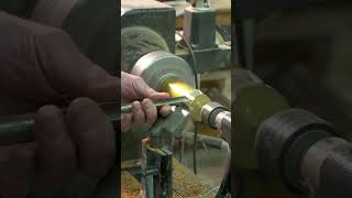 Did You Know You Could Turn Brass on Your Wood Lathe  #woodworking #diy #wood  #woodwork #shorts