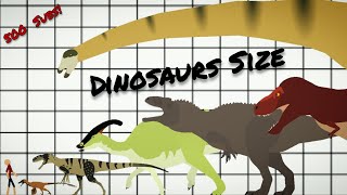 Dinosaurs Cartoons: Dinosaurs Size Comparison (500 SUBSCRIBERS!) ( Stick nodes )
