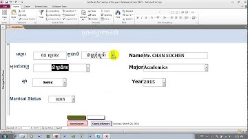 MS  Access khmer