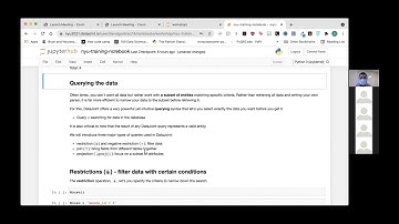 Querying using Restrictions | NYU FAIR Thee Well Symposium