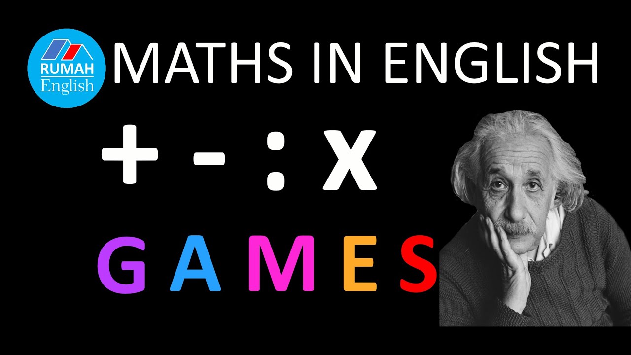Maths in English learning games on simple addition subtraction division and multiplication