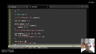 Rustlers Atom 1.6: Loops: `loop`, `while`, `for`