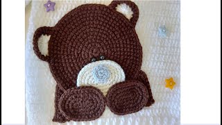 APLIQUE DE OSO TEJIDO A CROCHET O GANCHILLO  - PASO A PASO - TUTORIAL