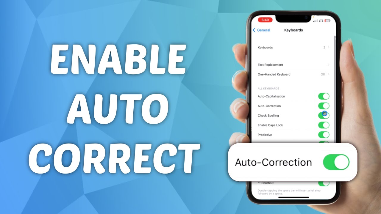 How to Enable Auto Correct on iPhone