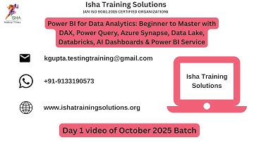 Power BI Day 1 Video On 14th October 2025.Call/WhatsApp us on +91-9133190573 to Enroll