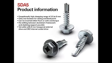 SFS Group   SDA5 Self drilling fastener for rainscreen cladding