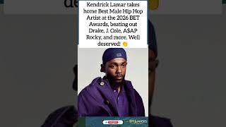 Kendrick Lamar Wins Best Male Hip Hop Artist at 2026 BET Awards 🏆 #shorts #KendrickLamar #BETAwards