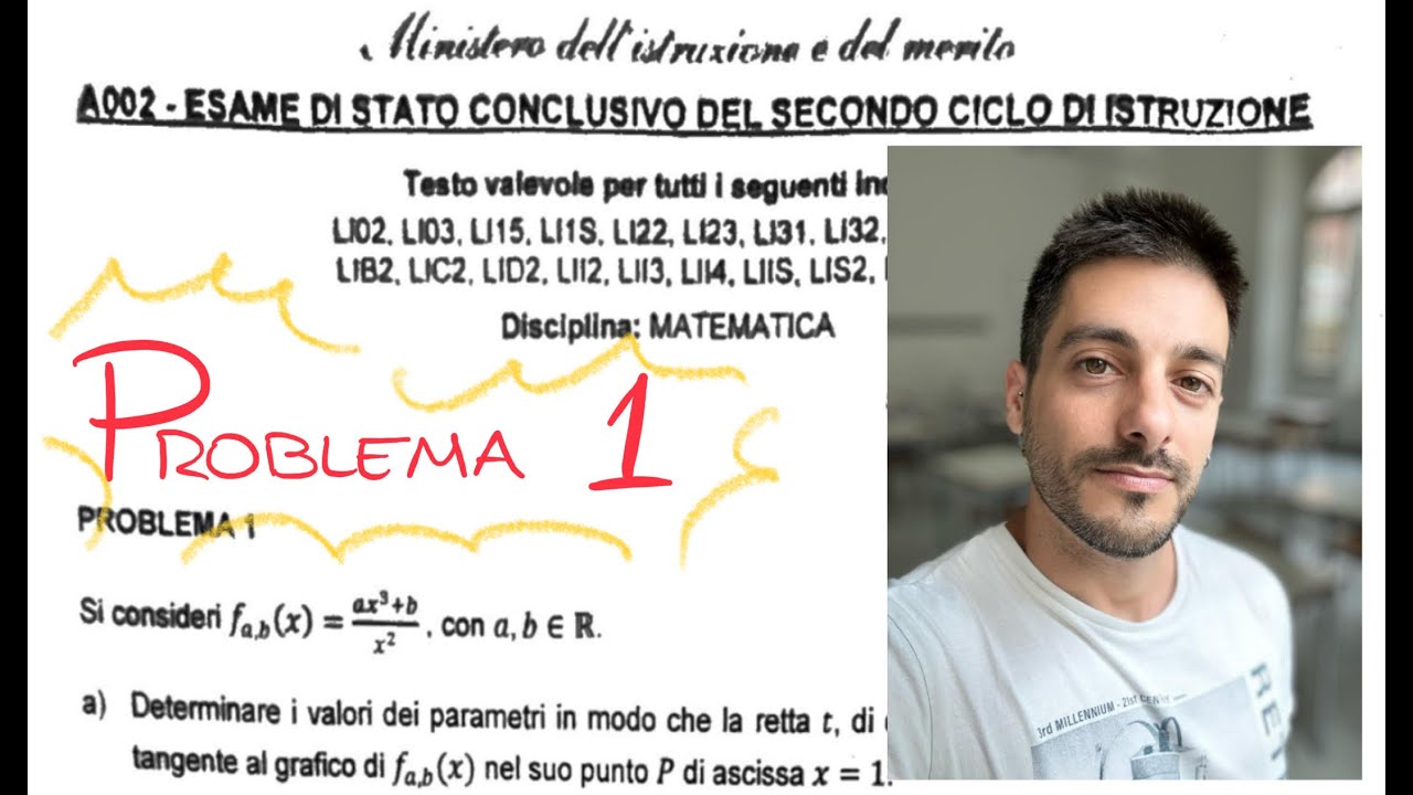 Problema 1 SVOLTO - Seconda prova di Matematica 2024 (Maturità)