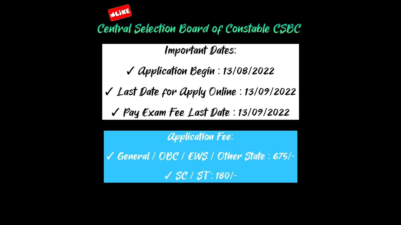 CSBC Bihar Prohibition Constable Online Form 2022