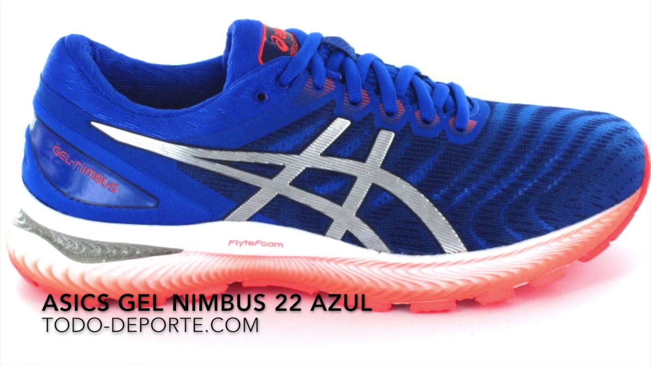 asics gel nimbus azul