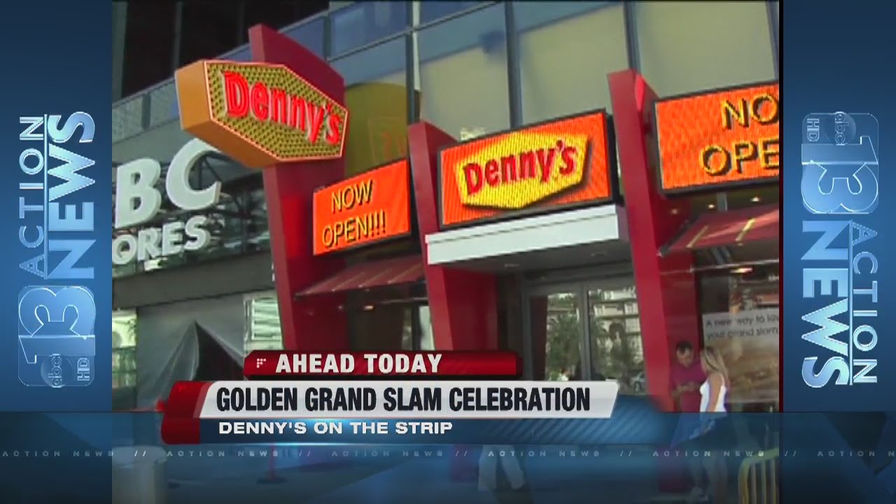 Las Vegas, JUN 3, 2021 - Sunny exterior view of the Denny's and