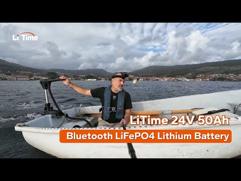 Акумулятор Li Time LiFePO4 24V 50Ah Smart Bluetooth, видео 1