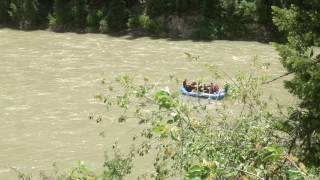 Rafting Past USGS Streamflow Monitoring Site on the Snake River Stream Gaging Station