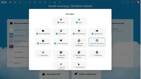 Add widgets to your Nextcloud dashboard