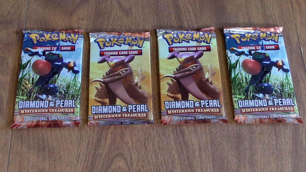 pokemon mysterious treasures booster box 4 Pack Opening new Pokémon that no Trainer has ever caught before pokemon diamond and pearl mysterious