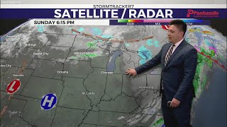 Chance for rain showers heading into the work week