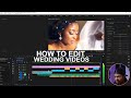 How to edit wedding in premiere pro