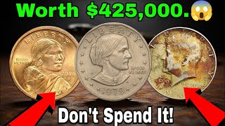 These 3 Most Rare Dollar Coins Worth Millions: Susan B Anthony, Sacagawea, and Kennedy Half Dollars!