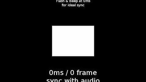 VIdeo in perfect sync(AV sync Test)
