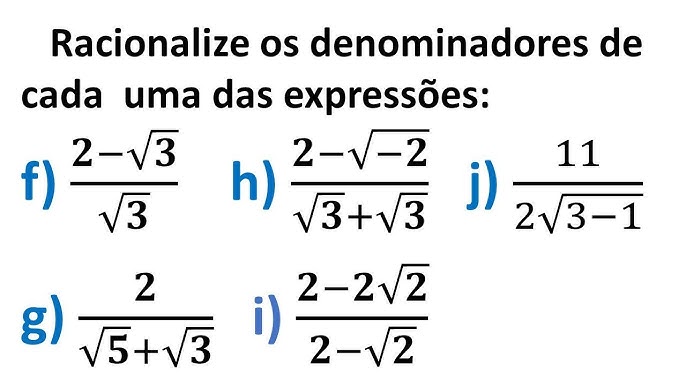 Simplificação de expressão, ⚡ Como simplificar essa expressão com raiz no  denominador❓ Resposta:  Revisando ☑  racionalização de denominadores ☑ produtos, By omatematico.com