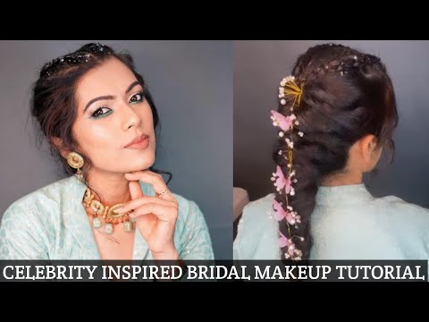FREE PROFESSIONAL MAKEUP CLASS हिंदी|MEHENDI/HALDI CELEBRITY INSPIRED MAKEUP+HAIR TUTORIAL |PRATIBHA