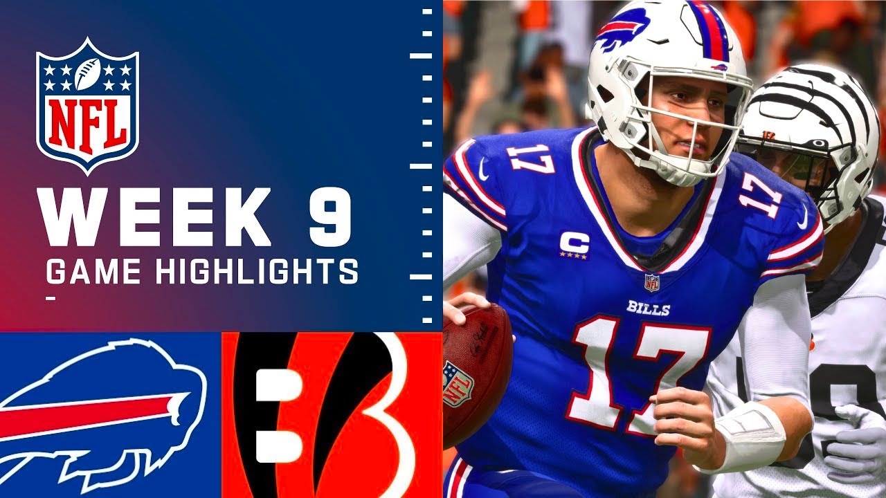 Bills vs. Bengals Week 9 Madden 23 Simulation Highlights (Madden 24