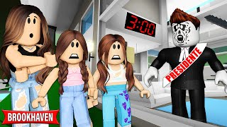 O FANTASMA DO PRESIDENTE APARECEU AS 3 DA MANHÃ NO PALÁCIO | Historinhas Brookhaven RP | Roblox