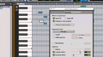 Pro Tools MIDI Quantization
