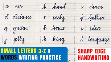 cursive handwriting alphabet | a-z small letters | cursive handwriting practice | Sharp Edge Writing