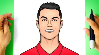 How to DRAW CRISTIANO RONALDO - DRAW CR7