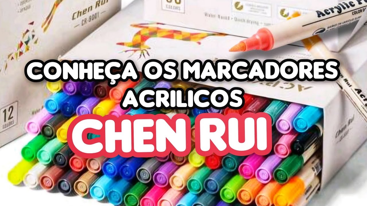 TESTEI OS MARCADORES ACRILICOS CHEN RUI PELA PRIMEIRA VEZ!