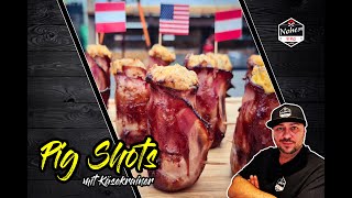 Pig Shots mit Käsekrainer