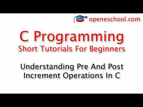 C Programming Basics - Pre And Post Increment Operations In C