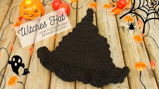 HOW TO MAKE A WITCHES HAT FROM FINGER KNITTING AND FINGER CROCHET- Full Tutorial