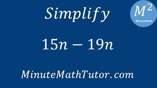 Simplify 15n-19n