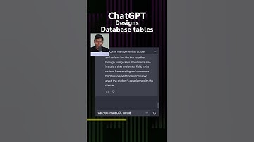 ChatGPT Designs Database tables