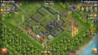 DomiNations Atomic age 193lv vs my war base(gunpowder age 102lv) 24.04.2017