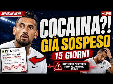 Video SHOCK!! Kyrgios POSITIVO alla COCAINA: Era Già SOSPESO da 15 Giorni