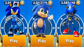 Sonic Dash Android Gameplay - Baby Sonic vs Slugger Sonic vs Metal Sonic