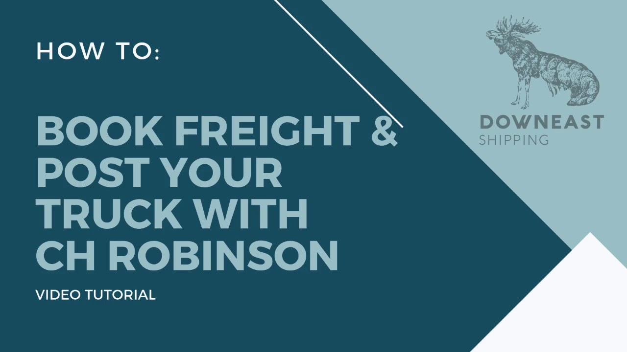 Book Freight & Post Your Truck with CH Robinson YouTube