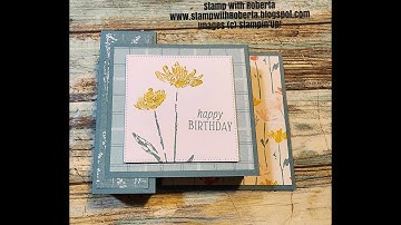 Quick Fun Fold- Using Inked & Tiled Stamp set