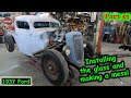 Installing all the glass and pulling the body for paint on the 37 Ford hot rod part 37