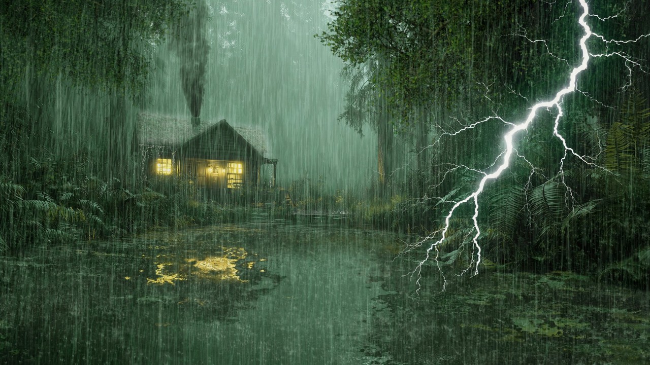 HEAVY RAIN AND THUNDER SOUNDS - DEEP SLEEP | Thunderstorm for Sleeping ...