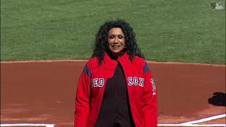 Ruth Pointer performs National Anthem at Fenway Opening Day 2018