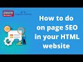 How to do on page seo in your html website step by step tutorial  digital rakesh